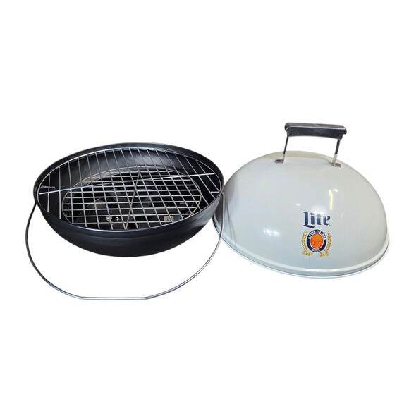 Miller Lite‎ New Charcoal Grill Portable Small Outdoor Cooking Grilling Food - Picture 3 of 8
